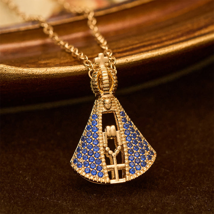 Christianartworkshop Classic Style Nossa Senhora Aparecida Divine Protection Pendant Necklace - Nossa Senhora Aparecida(AB side) - image 0