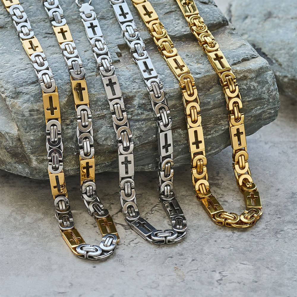 Tri-Color Cross Necklace & Bracelet - Bold Christian Jewelry Faith ...