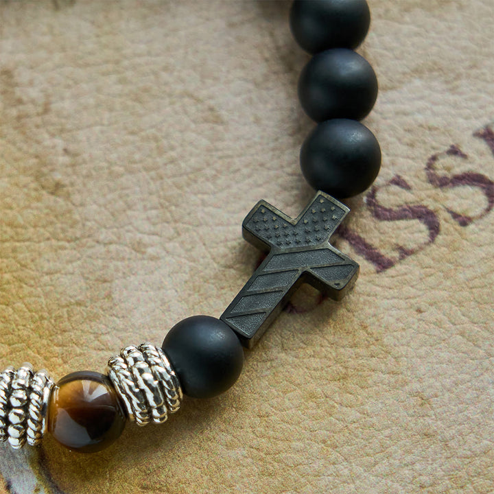 Christianartworkshop Scripture-Card American Flag + Cross Bracelet: Faith & Pride for Daily Wear - image 7