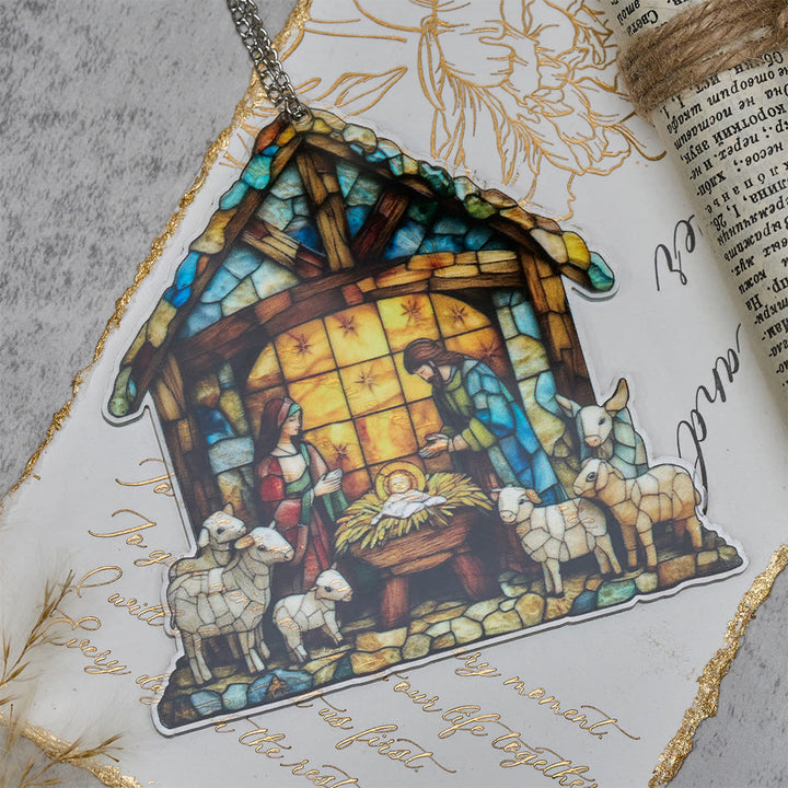 Christianartworkshop Guiding Light Nativity Scene Ornament: Portable Reminder of Holiday Grace - image 1