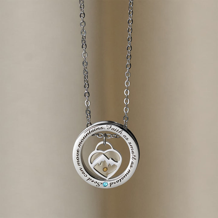 Christianartworkshop Faith As Mustard Seed Necklace: Varied Charms & Sacred Symbol for Daily Wear - Heart Mount - image 12