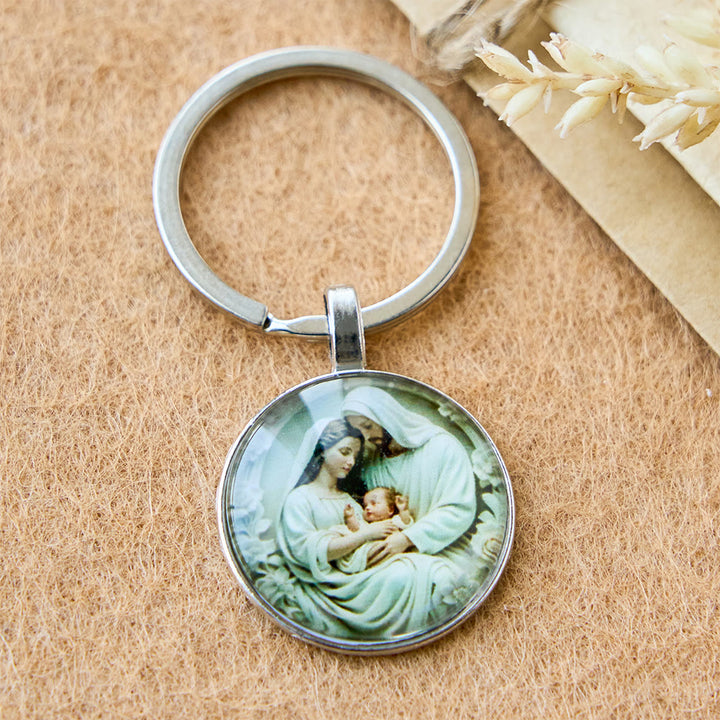 Christianartworkshop Carry the Blessings of the Holy Family Keychain - image 4
