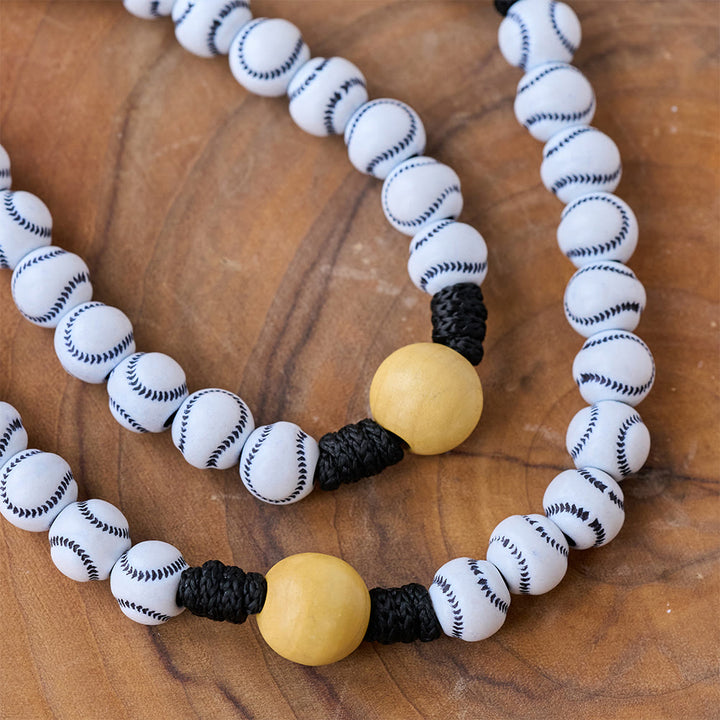 Hand-Woven Baseball Beads Sports Prayer Rosary - image 6