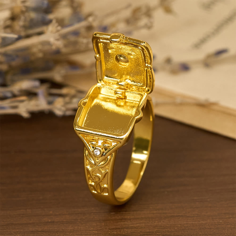 Christianartworkshop Locket Cross Ring: Devotion & Sacred Keepsake - image 1