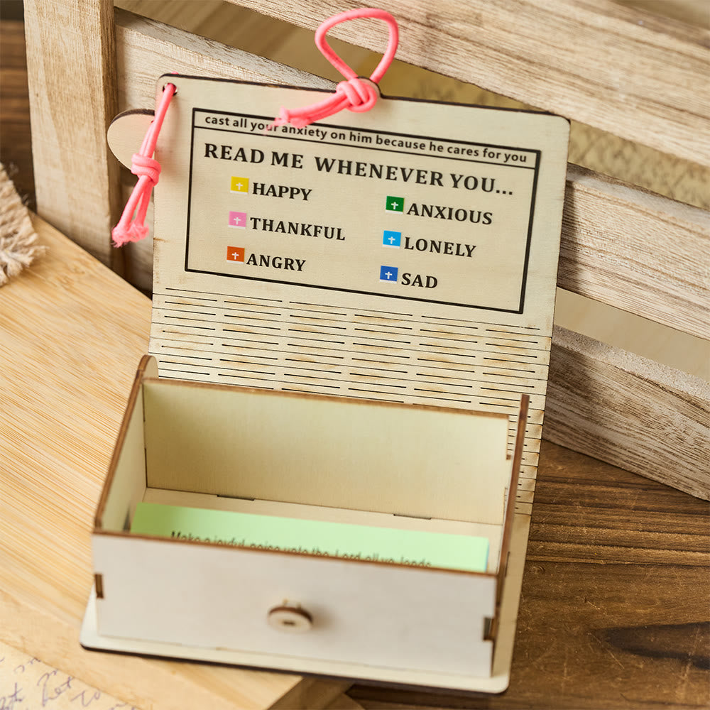 Christianartworkshop Handmade Wooden Verse Card Box: Quiet Reminder of Comfort & Grace - image 2