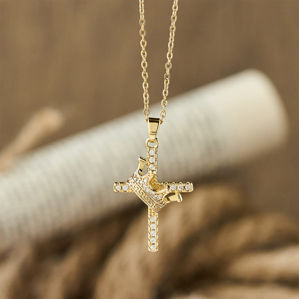 FREE Today: Cross & Crown Sparkle Necklace (2 Sizes): Embody Faith and Regal Devotion - image 4