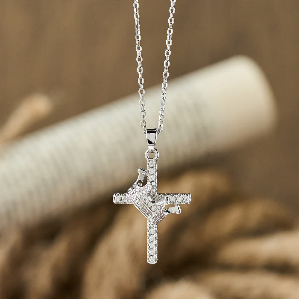 FREE Today: Cross & Crown Sparkle Necklace (2 Sizes): Embody Faith and Regal Devotion - image 12