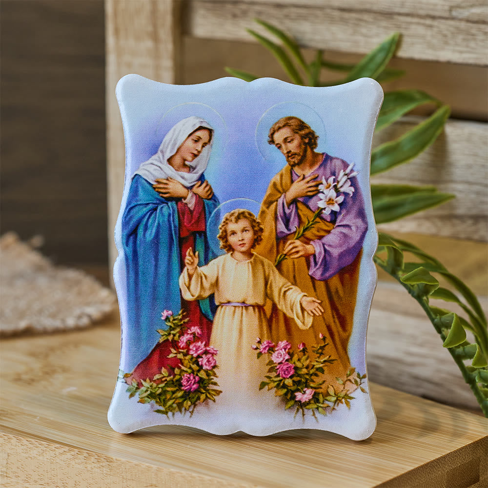 FREE Today: Vibrant Holy Family Ceramic Ornament: A Symbol of Familial Love and Grace - image 2