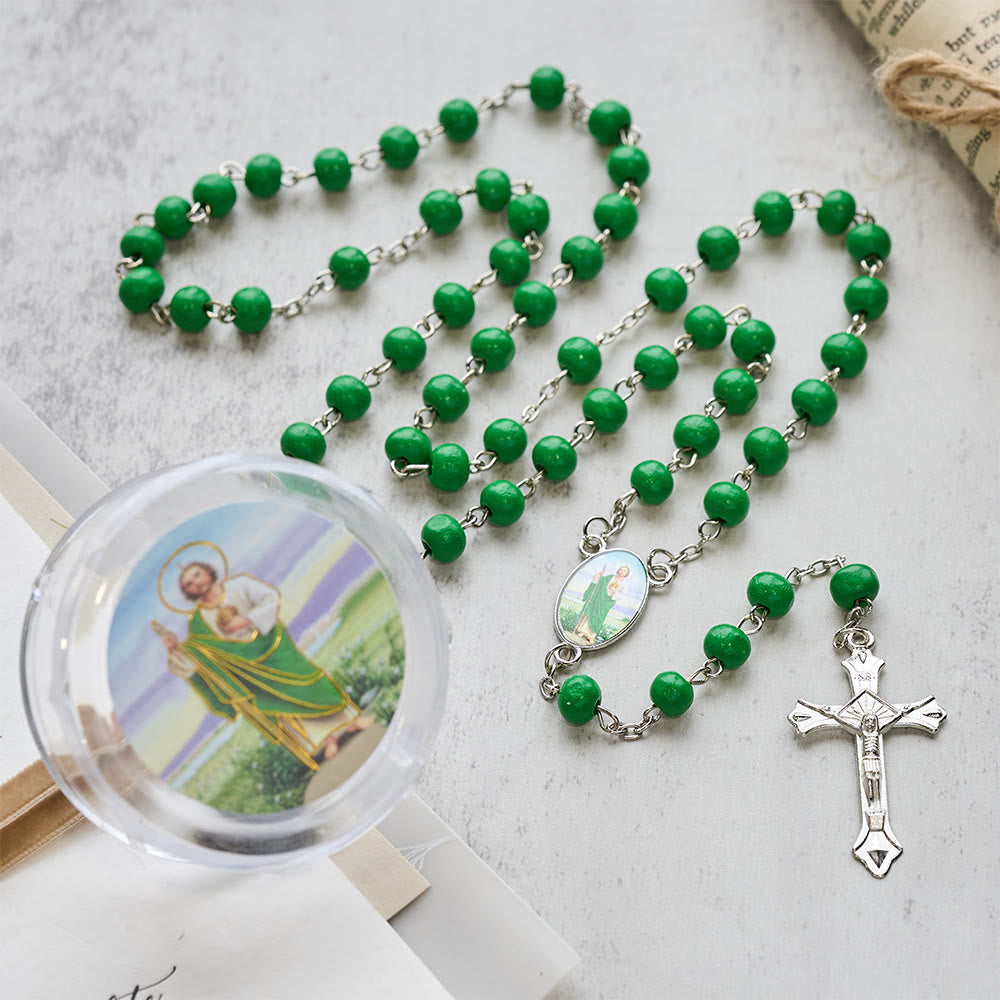 FREE Today: Saint Jude Scented Wood Rosary: Embody Faith and Fragrant Devotion - image 1