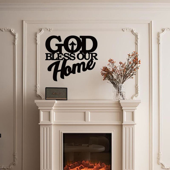 Christianartworkshop God Bless Our Home Metal Wall Art: Stylish Faith Token for Home Decor - image 2