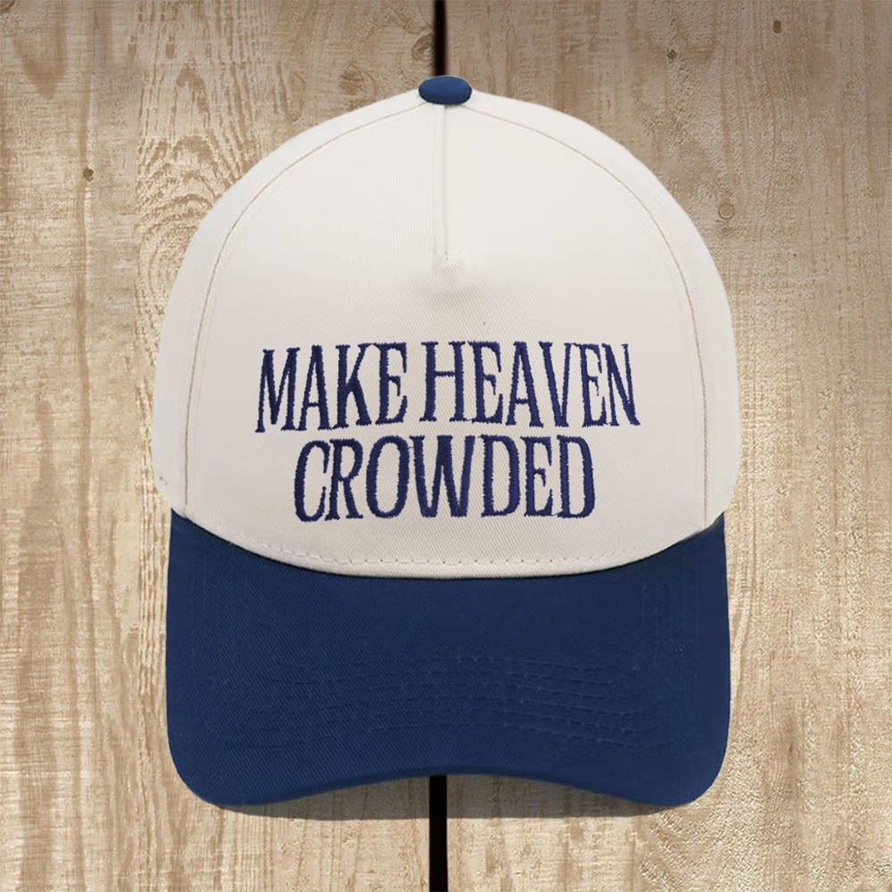 Christianartworkshop Make Heaven Crowded Structured Baseball Cap: Wear the Mission of the Gospel - Navy Blue - image 8