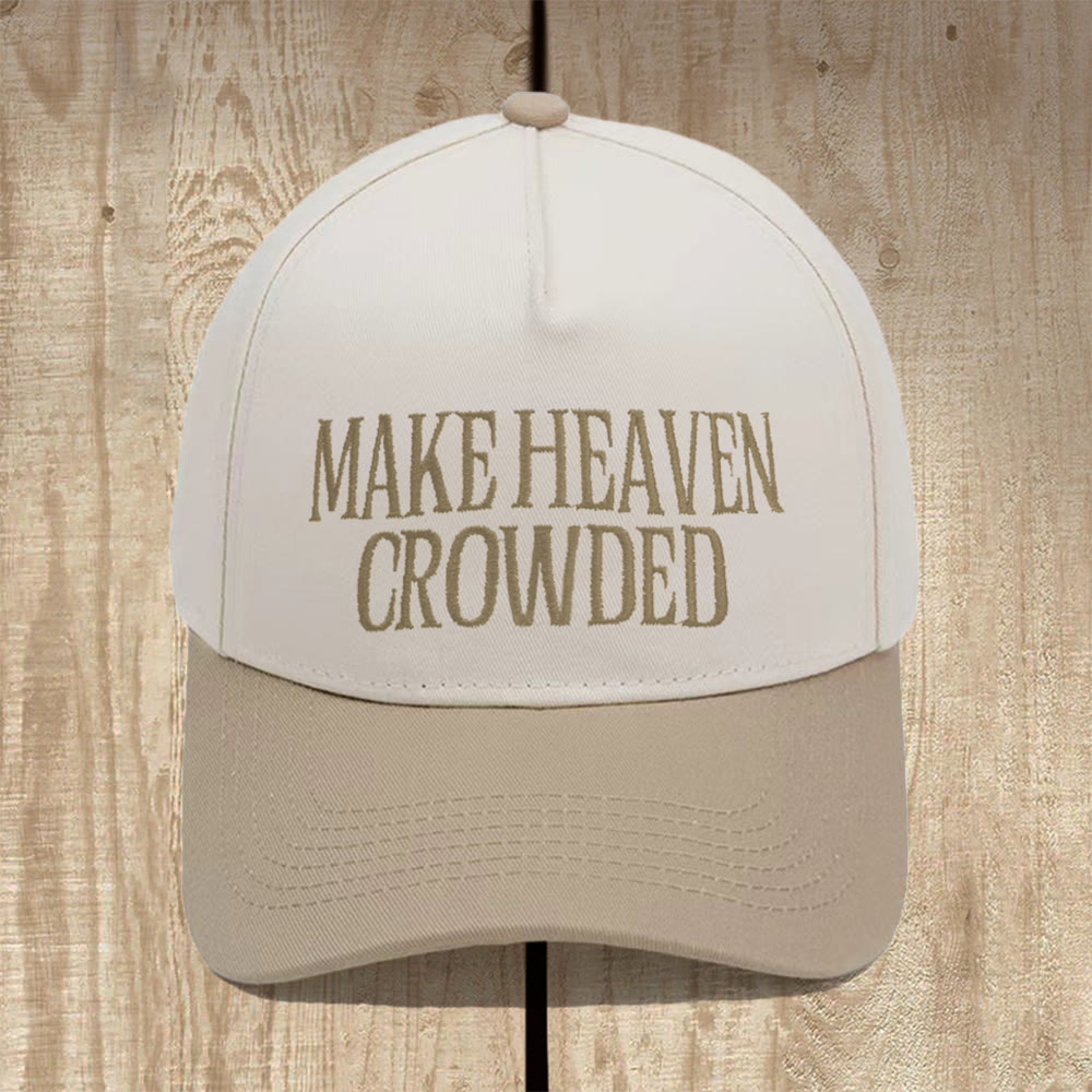 Christianartworkshop Make Heaven Crowded Structured Baseball Cap: Wear the Mission of the Gospel - Khaki - image 5