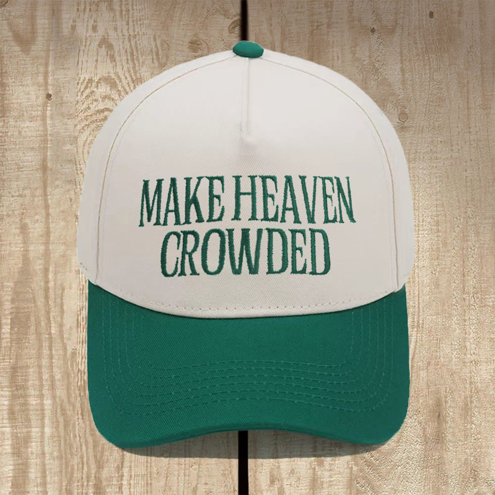 Christianartworkshop Make Heaven Crowded Structured Baseball Cap: Wear the Mission of the Gospel - Dark Green - image 6