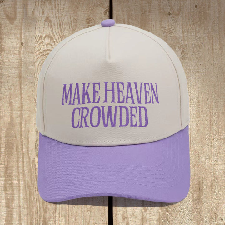 Christianartworkshop Make Heaven Crowded Structured Baseball Cap: Wear the Mission of the Gospel - Purple - image 9