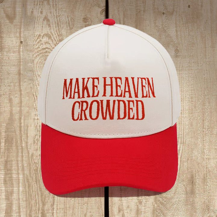 Christianartworkshop Make Heaven Crowded Structured Baseball Cap: Wear the Mission of the Gospel - Red - image 3