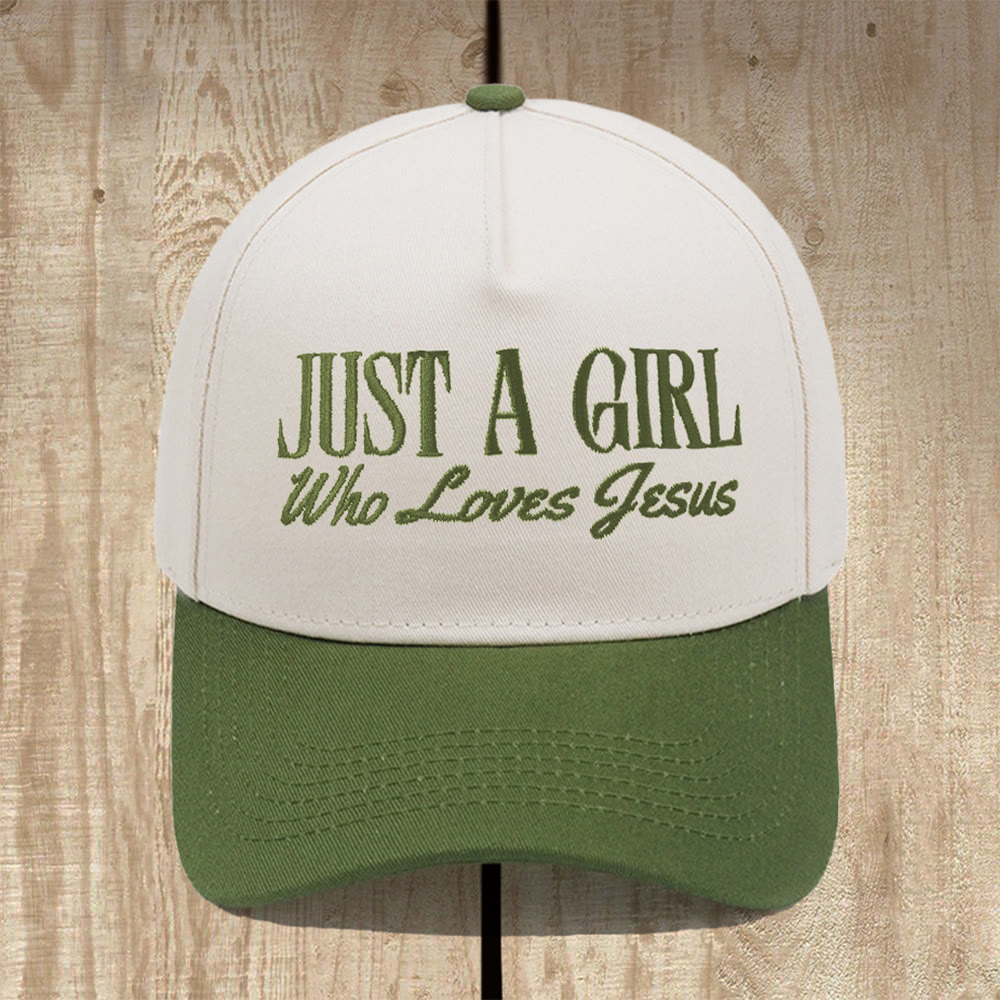 Christianartworkshop Just A Girl Who Loves Jesus Structured Baseball Cap: Wear Your Devotion with Pride - Dark Green - image 11