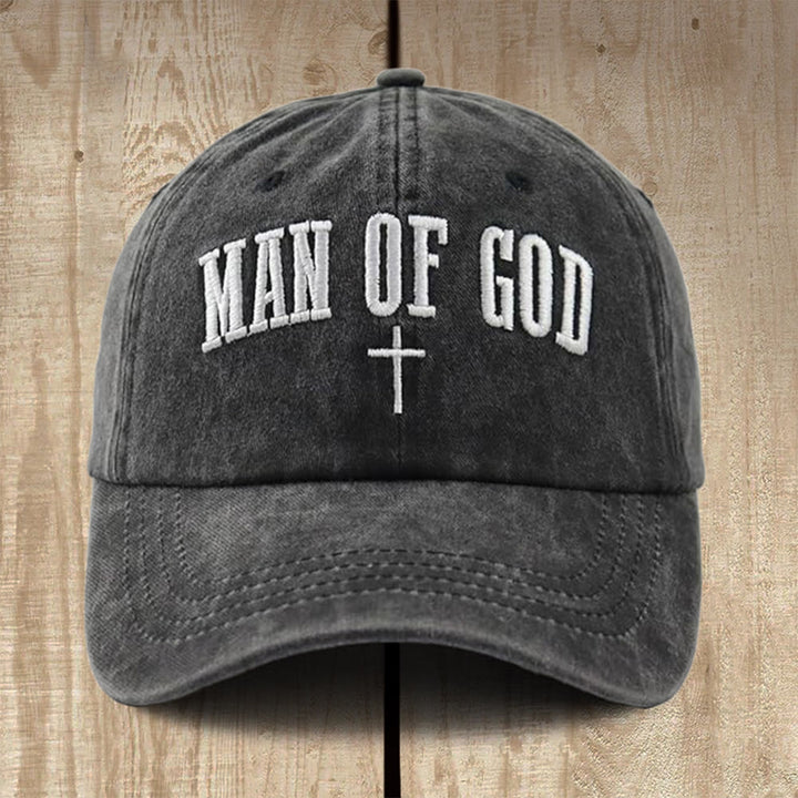 Christianartworkshop Man of God Washed Cotton Baseball Cap: Wear Your Divine Identity with Pride - image 1