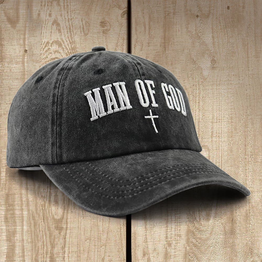 Christianartworkshop Man of God Washed Cotton Baseball Cap: Wear Your Divine Identity with Pride - image 2