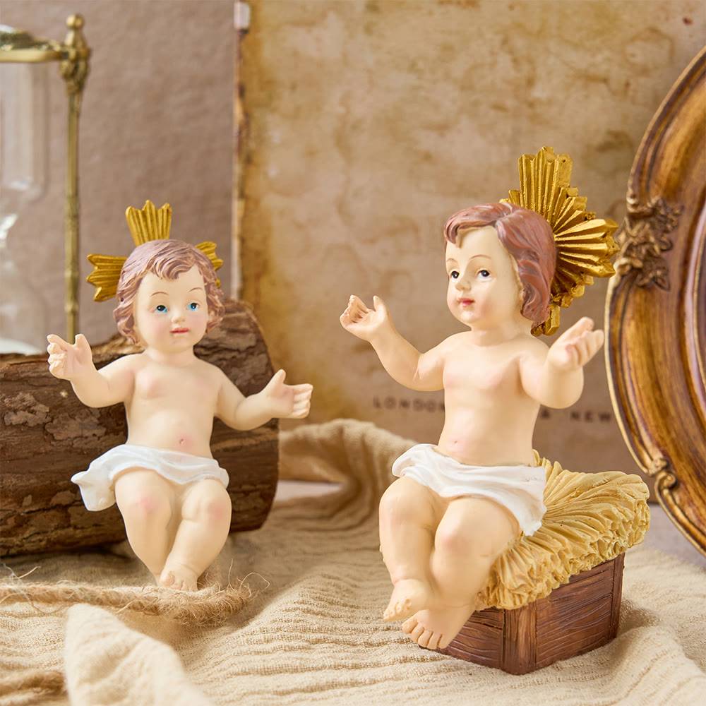 Christianartworkshop Lifelike Infant Jesus Manger Figurine Collection: A Symbol of the Sacred Miracle of Birth - image 15