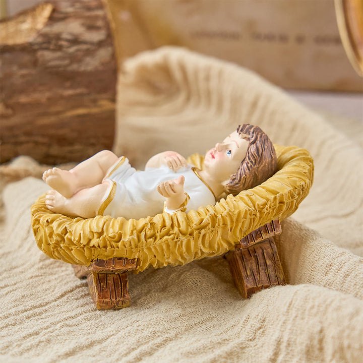 Christianartworkshop Lifelike Infant Jesus Manger Figurine Collection: A Symbol of the Sacred Miracle of Birth - image 10