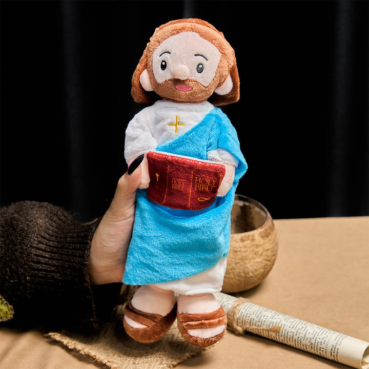 Christianartworkshop Jesus Plush Doll with Bible: Embody Divine Wisdom and Tender Comfort - image 1