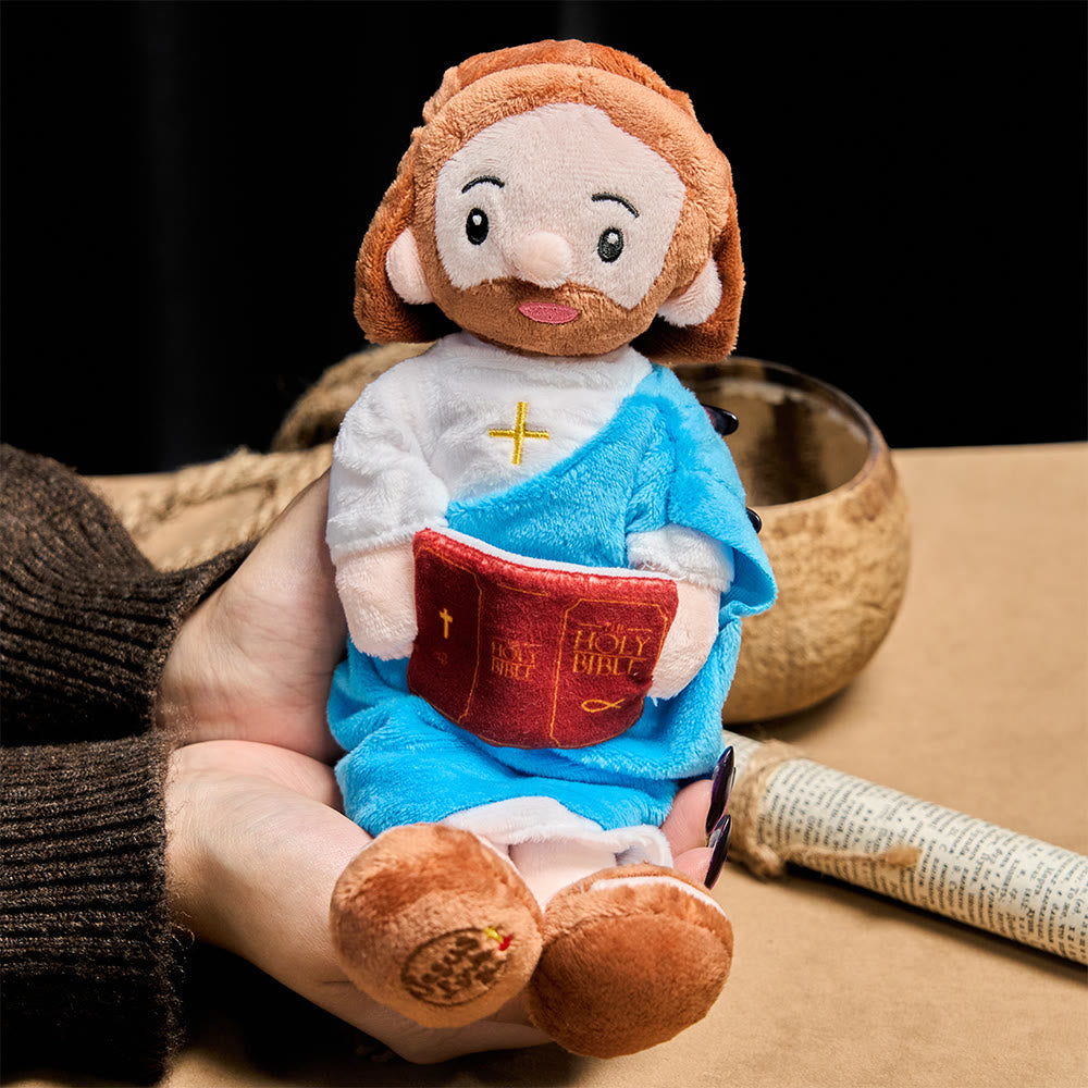 Christianartworkshop Jesus Plush Doll with Bible: Embody Divine Wisdom and Tender Comfort - image 3