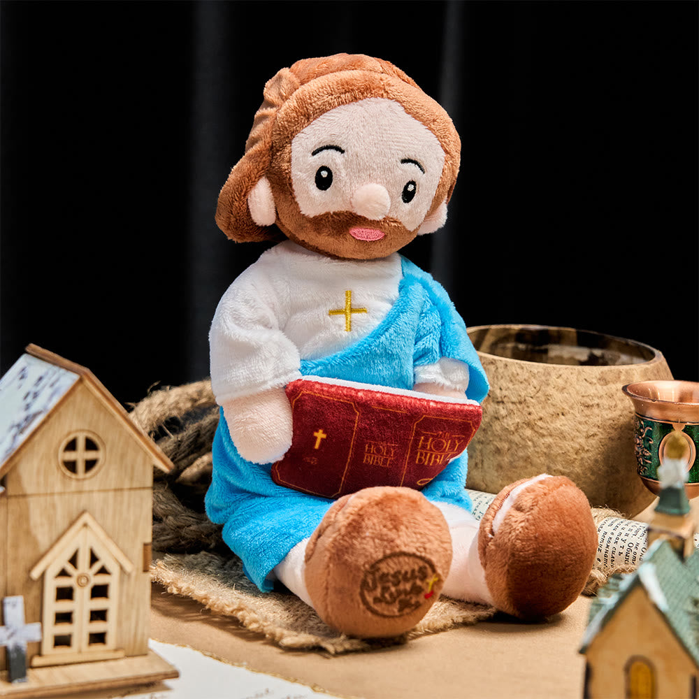Christianartworkshop Jesus Plush Doll with Bible: Embody Divine Wisdom and Tender Comfort - image 2