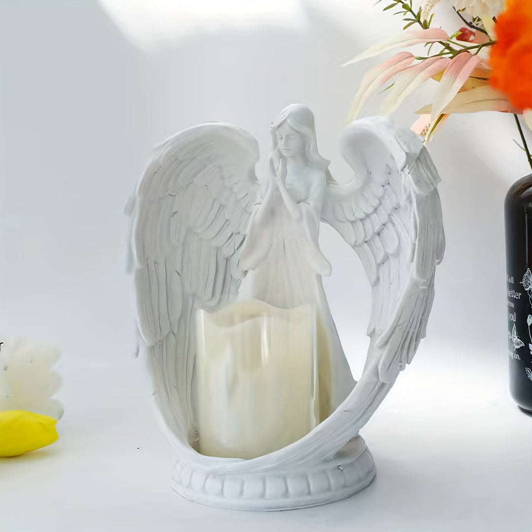 Christianartworkshop Guardian Angel Candle Holder with Outstretched Wings: Embody Divine Protection and Peace - image 3