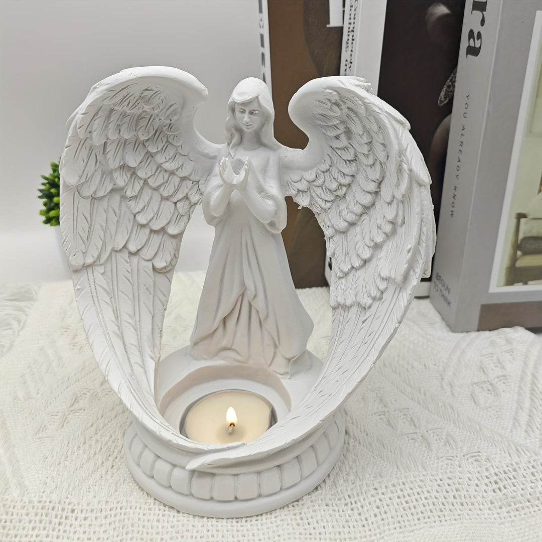 Christianartworkshop Guardian Angel Candle Holder with Outstretched Wings: Embody Divine Protection and Peace - image 4