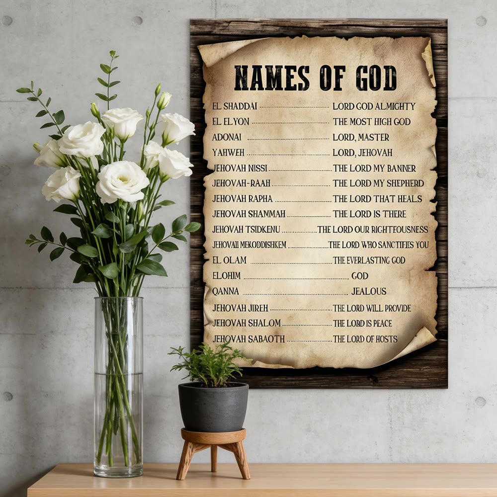 Christianartworkshop Names of God Parchment Wall Art Print: A Symbol of His Unchanging Identity - image 4