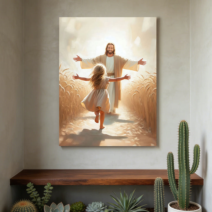 Christianartworkshop Run to Jesus Embrace Wall Art Prints: A Symbol of Unconditional Divine Love - image 3