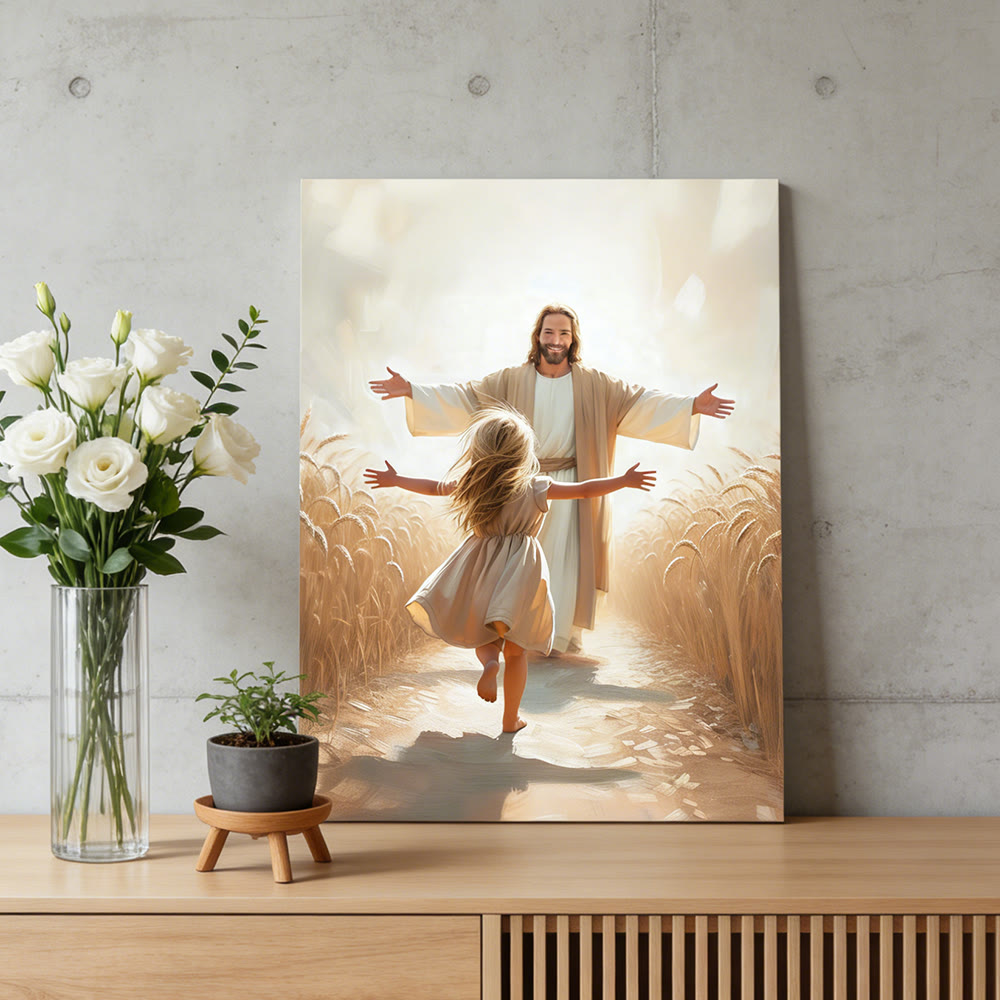 Christianartworkshop Run to Jesus Embrace Wall Art Prints: A Symbol of Unconditional Divine Love - image 4