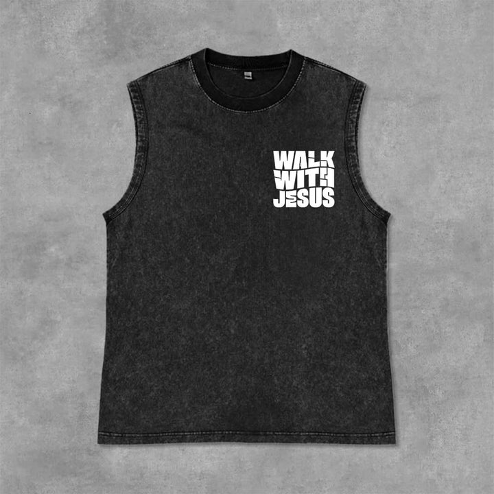 Christianartworkshop Talk With Jesus Block Letter Unisex Washed Tank Top: A Symbol of Daily Devotion - image 29