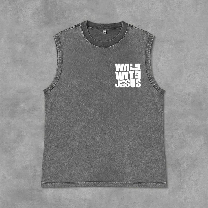 Christianartworkshop Talk With Jesus Block Letter Unisex Washed Tank Top: A Symbol of Daily Devotion - image 15