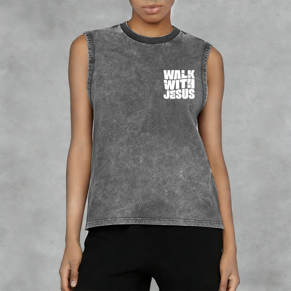 Christianartworkshop Talk With Jesus Block Letter Unisex Washed Tank Top: A Symbol of Daily Devotion - image 19