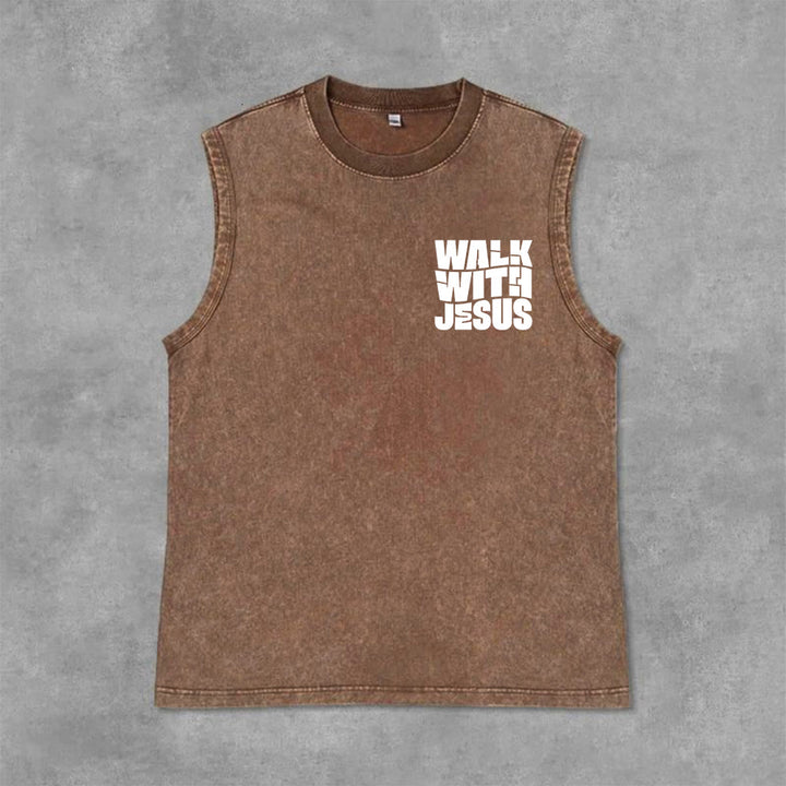 Christianartworkshop Talk With Jesus Block Letter Unisex Washed Tank Top: A Symbol of Daily Devotion - image 22