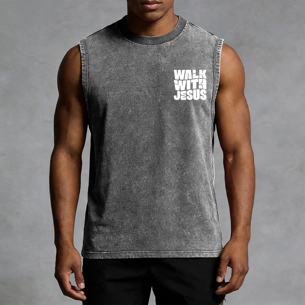 Christianartworkshop Talk With Jesus Block Letter Unisex Washed Tank Top: A Symbol of Daily Devotion - image 17