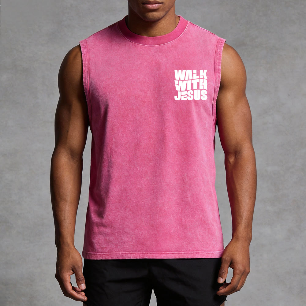 Christianartworkshop Talk With Jesus Block Letter Unisex Washed Tank Top: A Symbol of Daily Devotion - image 10