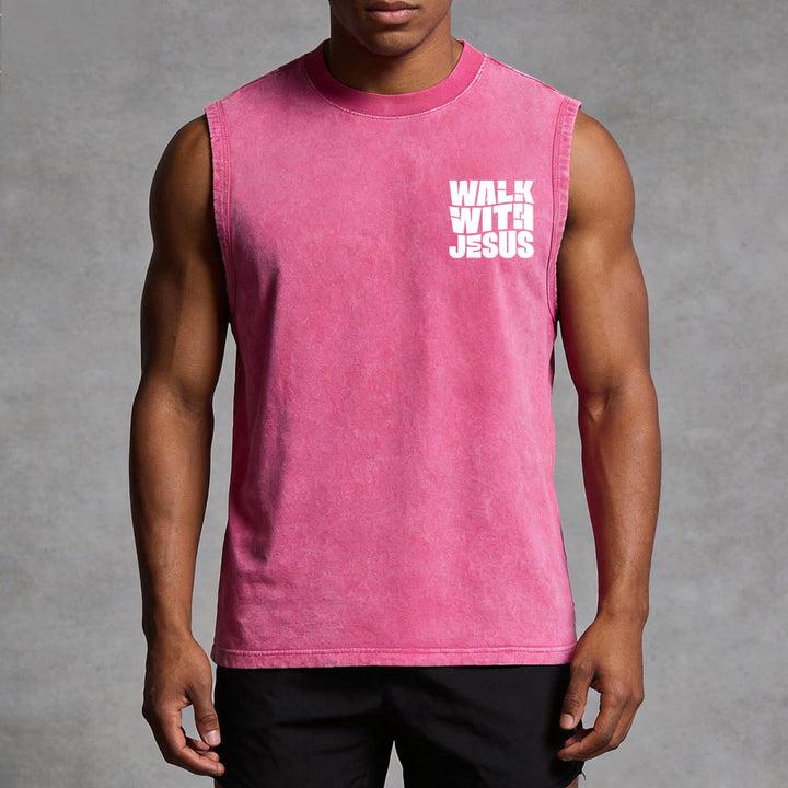 Christianartworkshop Talk With Jesus Block Letter Unisex Washed Tank Top: A Symbol of Daily Devotion - image 10