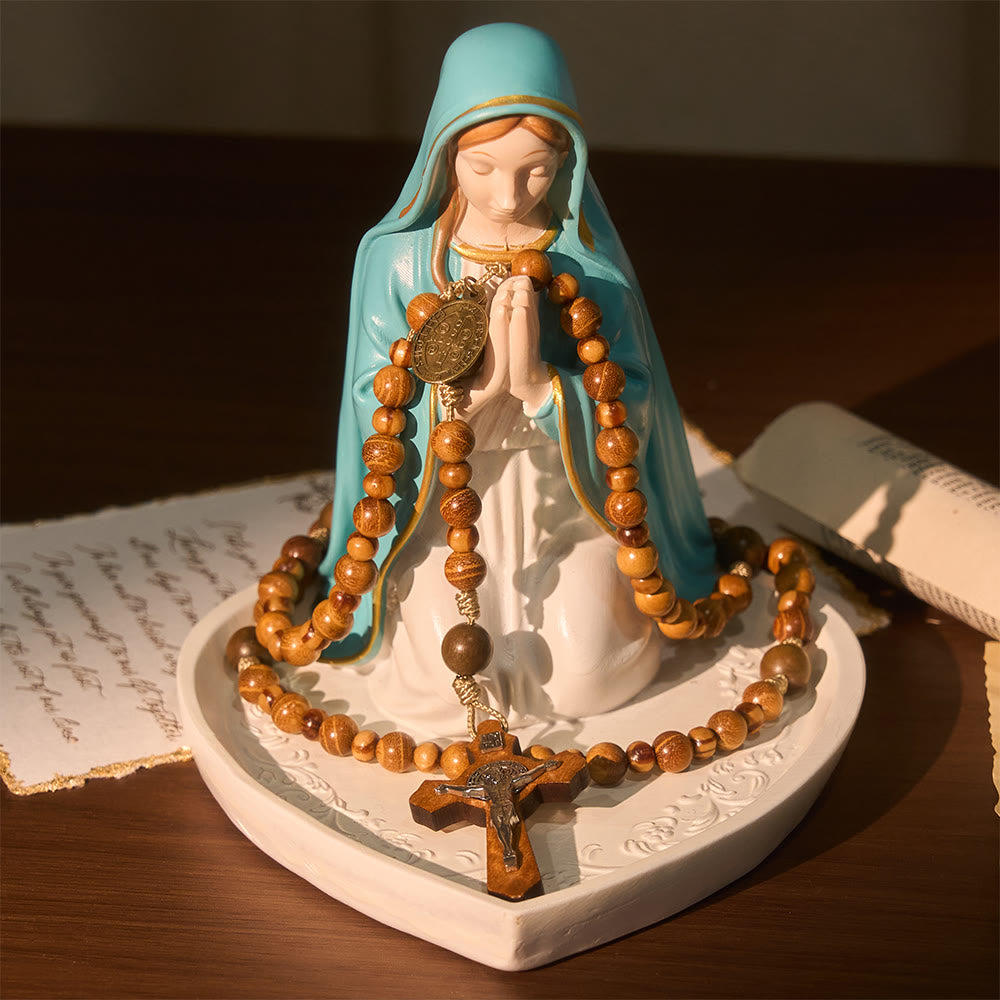 FREE Today: Heritage Natural Wood Traditional Rosary: Mixed Yellow Sandalwood, Green Sandalwood & Pine - image 6