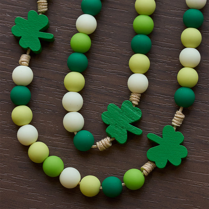 Christianartworkshop Children's St. Patrick Rosary: Gradient Beads with Wooden Clover and Cross - image 7