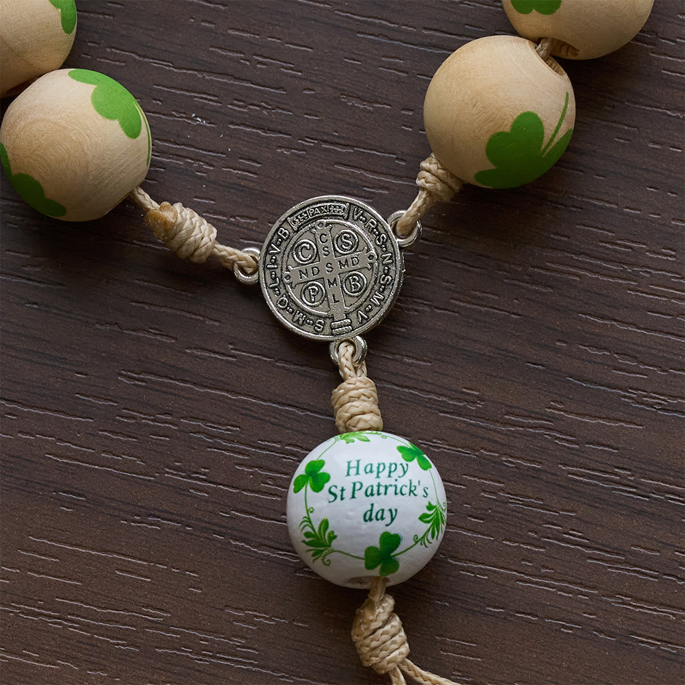 Christianartworkshop Irish Blessing Wood Pocket Rosary for St. Patrick's Day Gift - image 12
