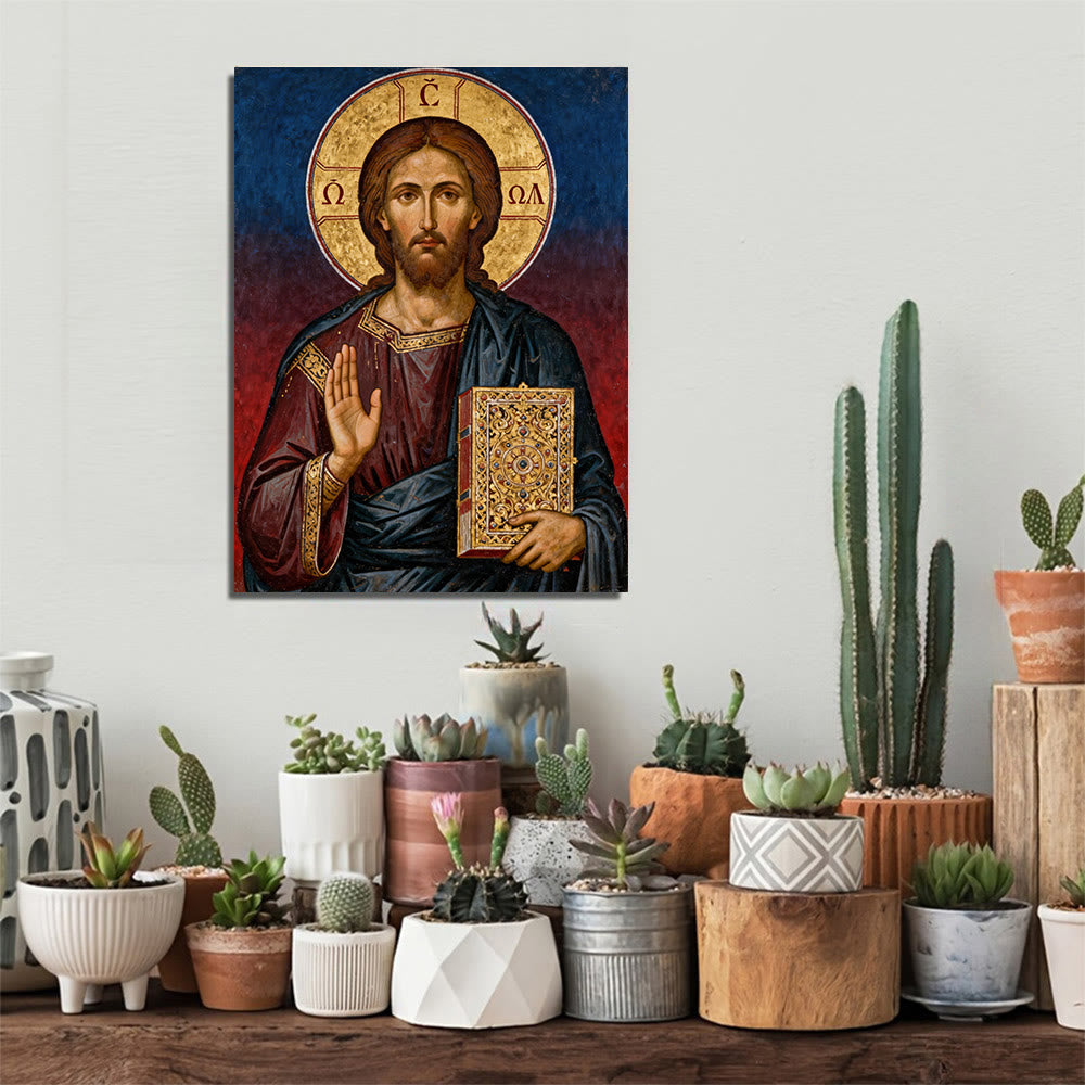 Christianartworkshop Christ Pantocrator Art Canvas: Divine Authority & Timeless Devotion - image 1