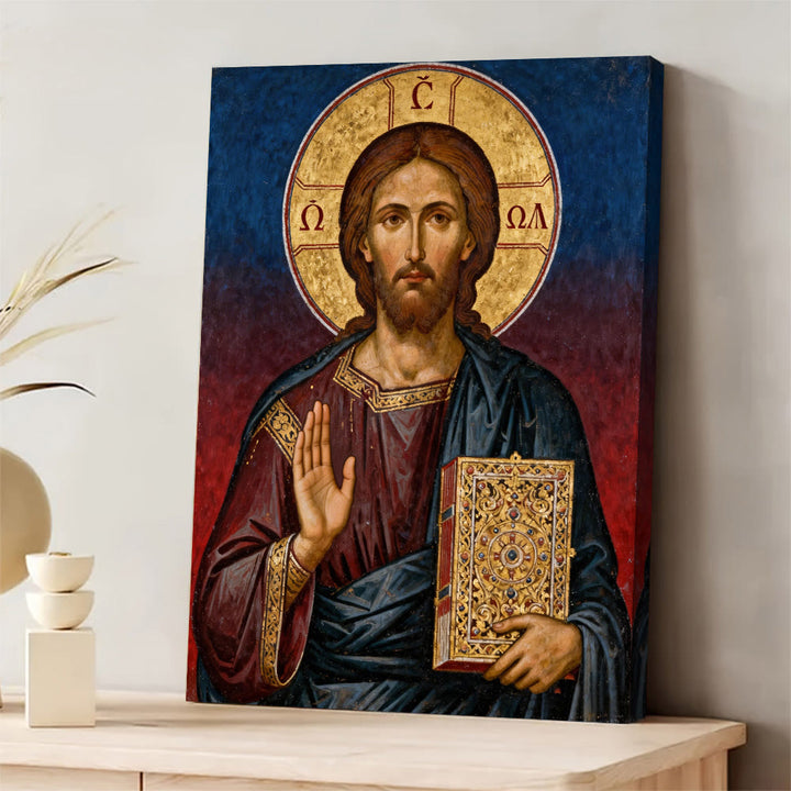 Christianartworkshop Christian Artwork Pantocrator Art Canvas: Divine Authority & Timeless Devotion - image 2