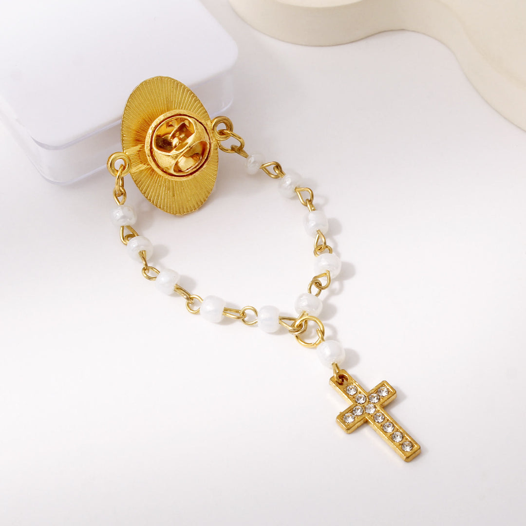 Christianartworkshop Our Lady of Guadalupe Mini Rosary Brooch: A Symbol of Maternal Protection - image 1