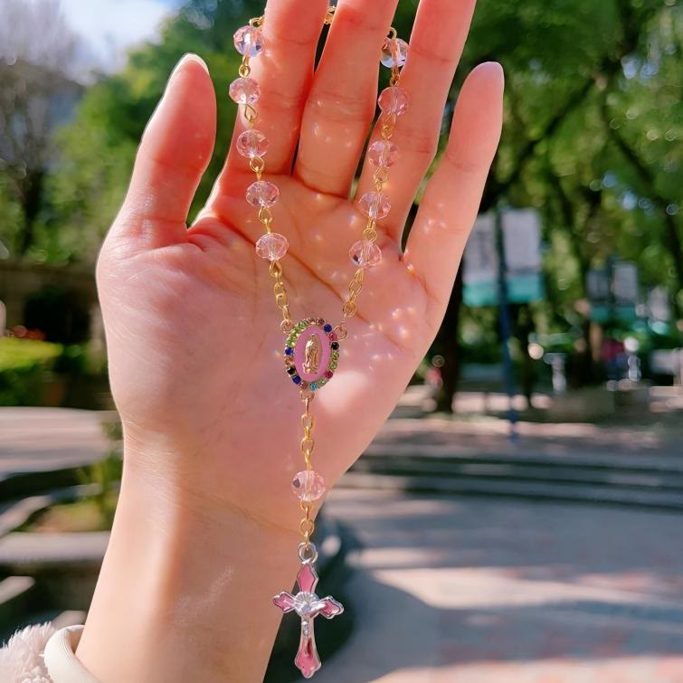 Christianartworkshop Colorful Gem Guadalupe Car Pendant/Pocket Rosary: Embody Maternal Grace on the Go - image 7