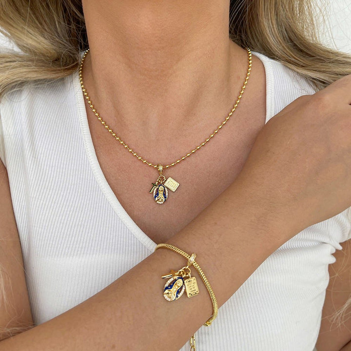 Christianartworkshop Our Lady of Grace Charm Jewelry Set: A Symbol of Timeless Devotion - Set of 2 - image 1