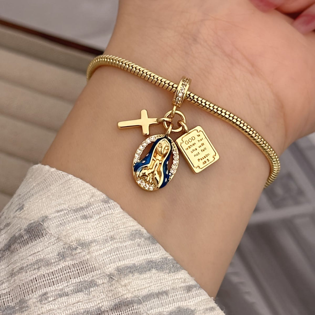 Christianartworkshop Our Lady of Grace Charm Jewelry Set: A Symbol of Timeless Devotion - Bracelet - image 7