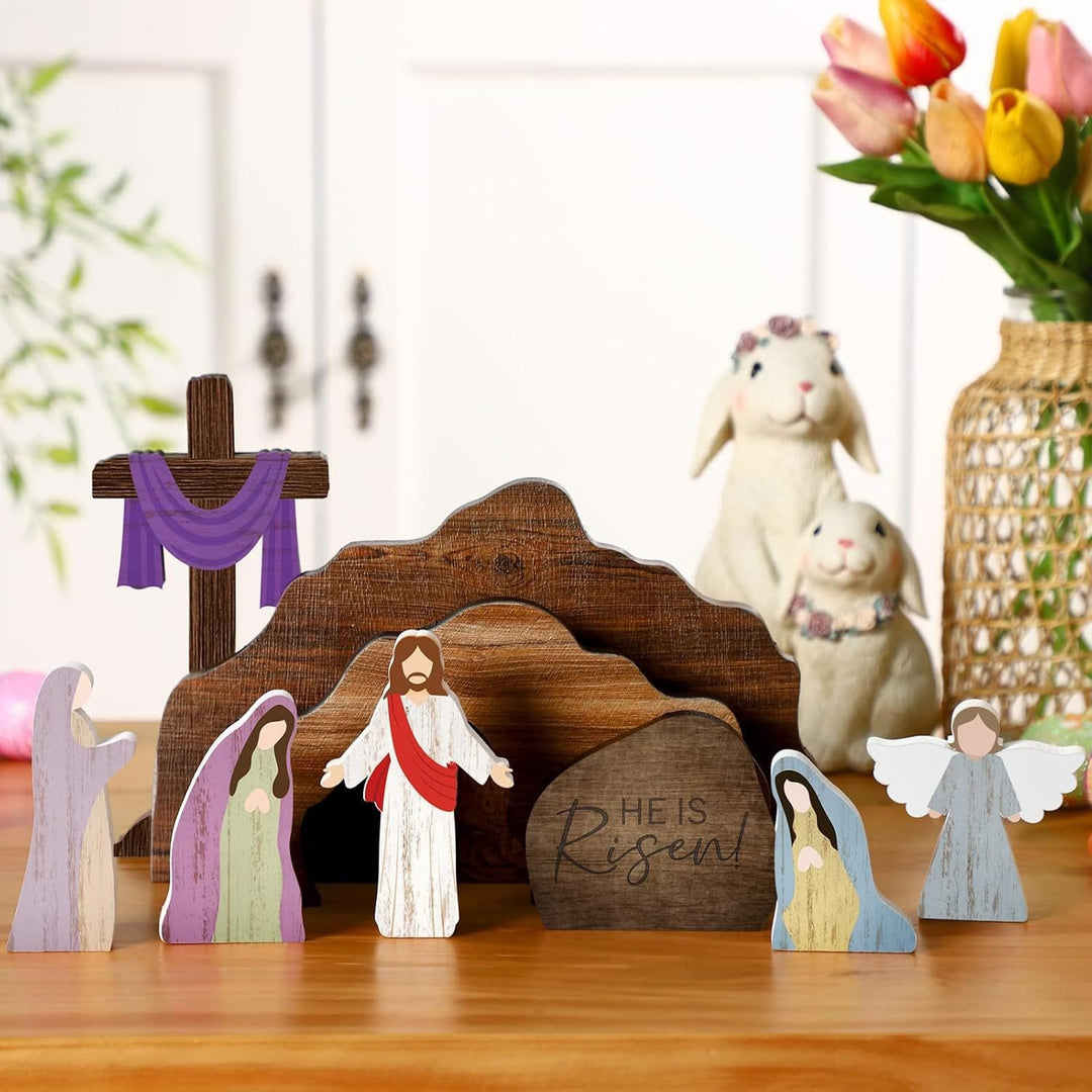 Christianartworkshop Resurrection Scene Easter Decor Set: A Symbol of Eternal Hope - He is Risen - image 0