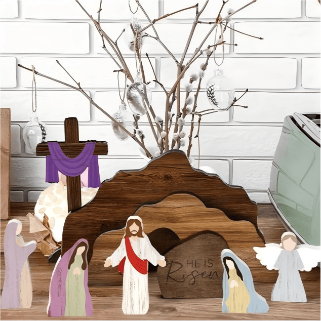 Christianartworkshop Resurrection Scene Easter Decor Set: A Symbol of Eternal Hope - image 1